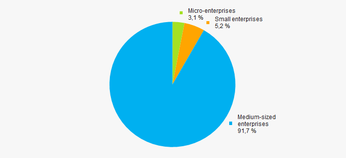 Picture 12. Shares of small and medium-sized enterprises in ТОP-1000, %