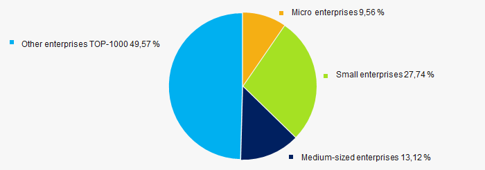 Picture 10. Shares of small and medium-sized enterprises in TOP-100