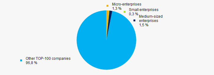 Picture 10. Shares of small and medium-sized enterprises in ТОP-100