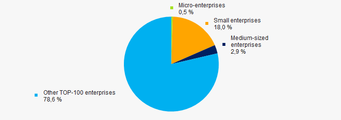 Picture 10. Shares of small and medium-sized enterprises in ТОP-100