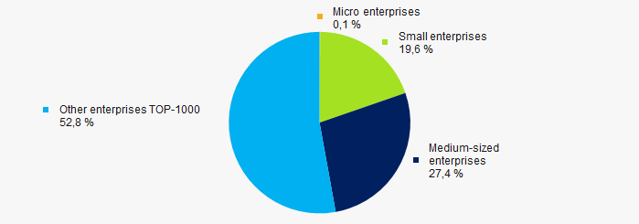 Picture 10. Shares of small and medium-sized enterprises inTOP-1000