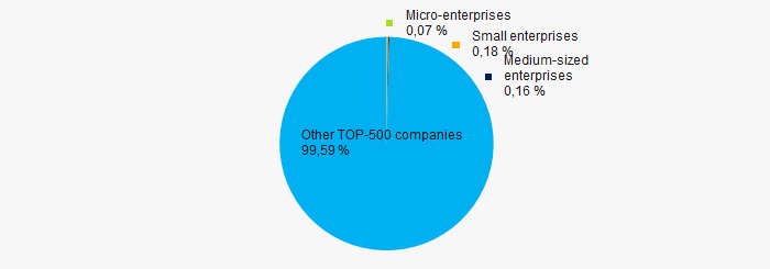 Picture 10. Shares of small and medium-sized enterprises in ТОP-500